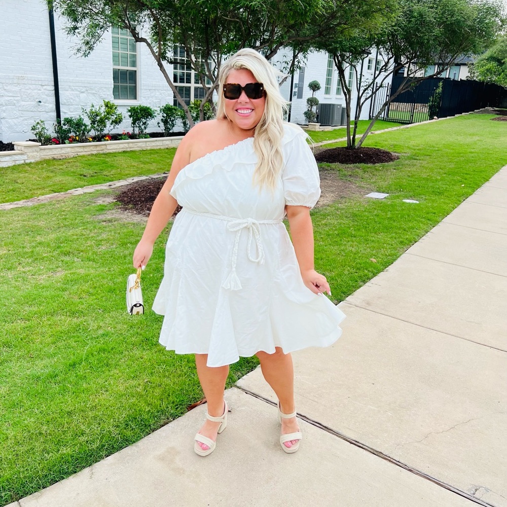 RHODE Cream One Shoulder Dress - perfect for bride to be!